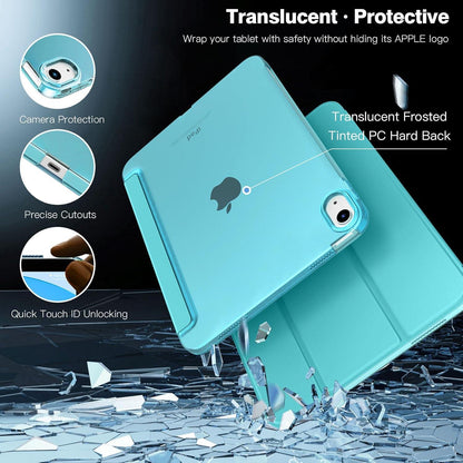 TiMOVO iPad 10.9 Zoll 2022 Hülle 3-fach Ständer Schlank Smart Cover Azurblau