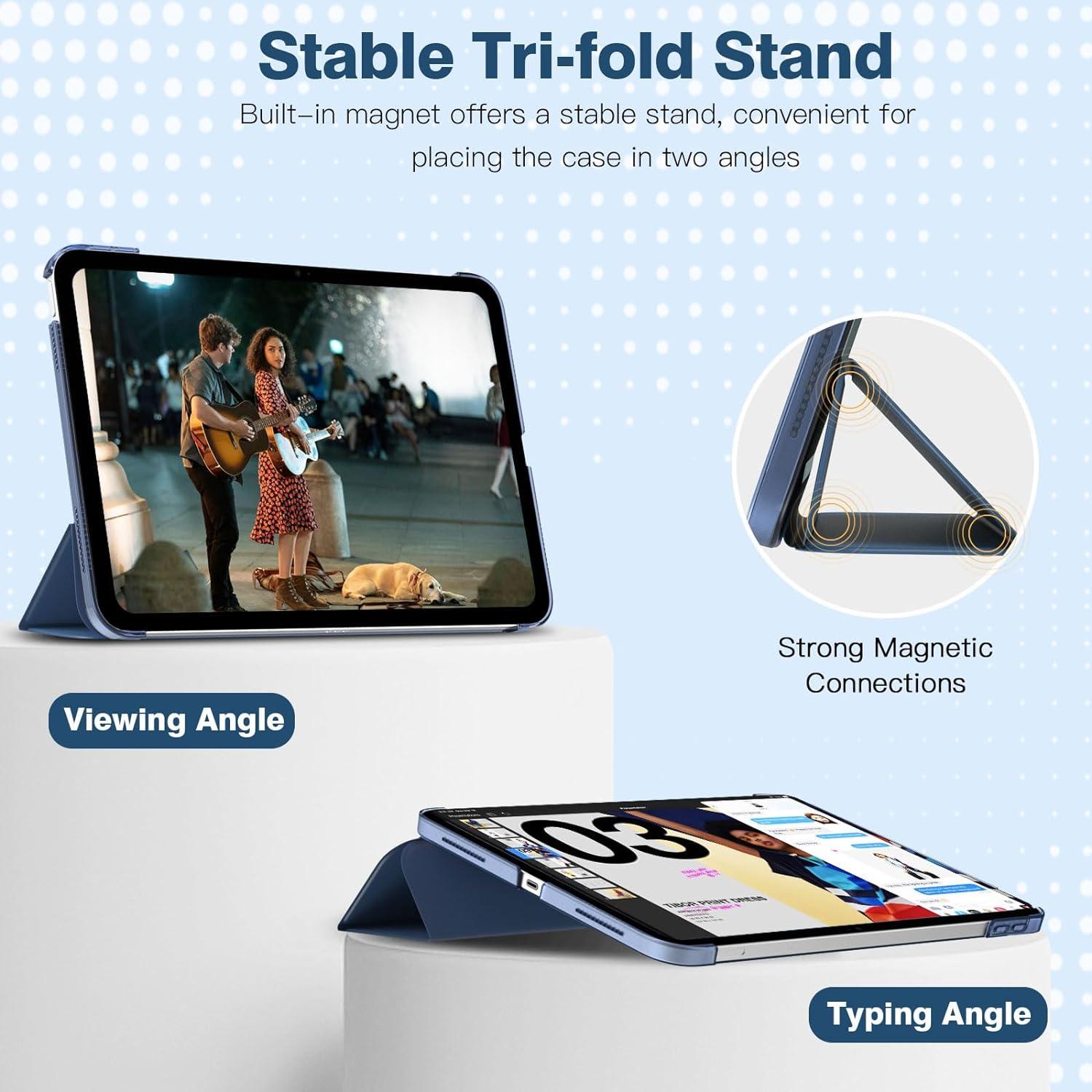 Schlanke TiMOVO iPad 10 Gen 10,9 Zoll 2022 Hülle, Dunkelblau