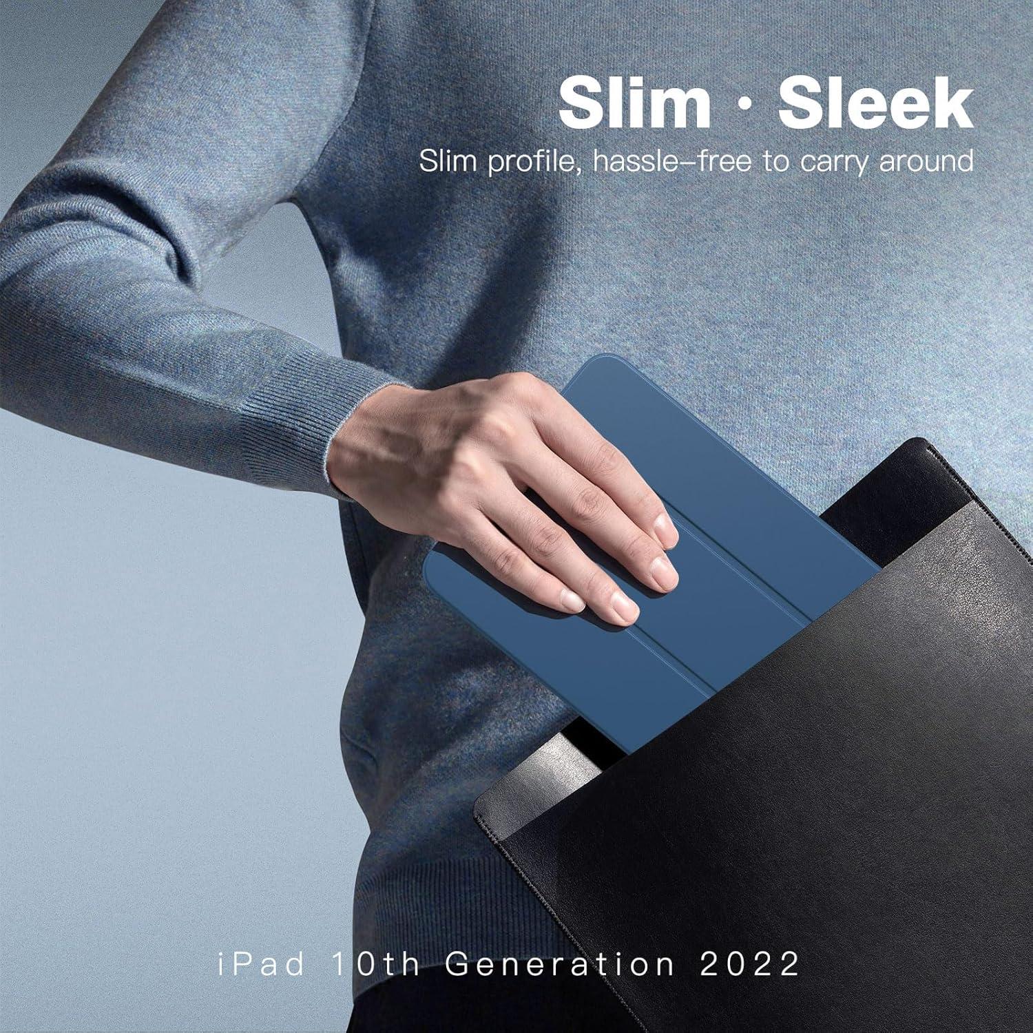 Schlanke TiMOVO iPad 10 Gen 10,9 Zoll 2022 Hülle, Dunkelblau