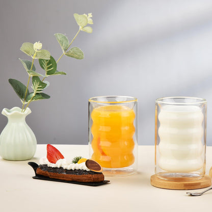 Doppelwandige Latte Macchiato Gläser Set 4er 350ml Borosilikatglas