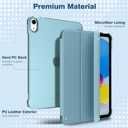 iPad 10.9 Schutzhülle Smart Case Auto Schlaf Neblig Blau