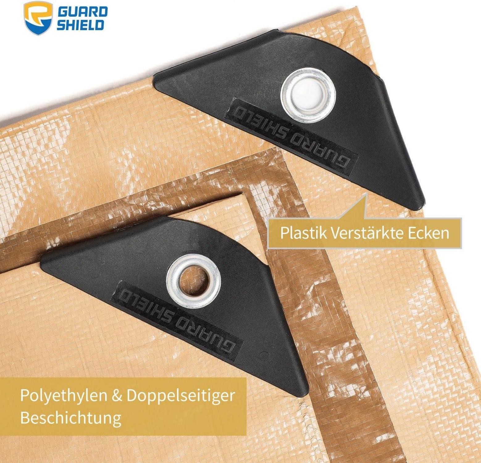 Abdeckplane 3m x 6m Wasserdicht Beige/Khaki