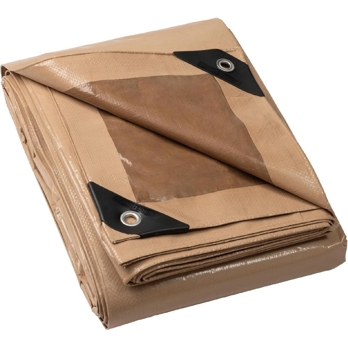 Wasserdichte Abdeckplane 6x10m Beige/Khaki mit Ösen