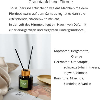 Duftkerzen Geschenkset Aromatherapie Granatapfel Zitrone 50g x2