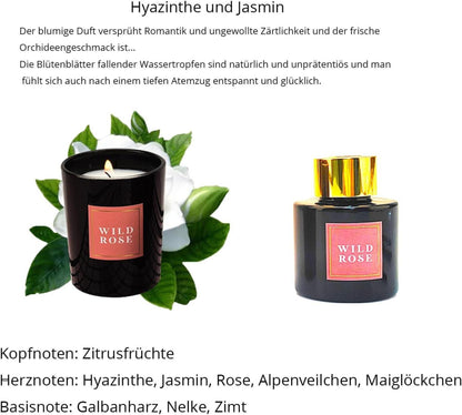 Duftkerzen Geschenkset Hyazinthe Jasmin Aromatherapie Sojawachs