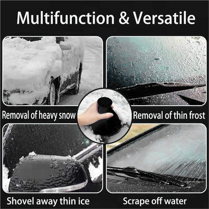 Auto Eiskratzer mit Trichter Rund 360 Grad Schwarz 2er Set