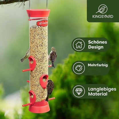 Vogelfutterstation mit 6 Stangen – Futterhaus für Wildvögel