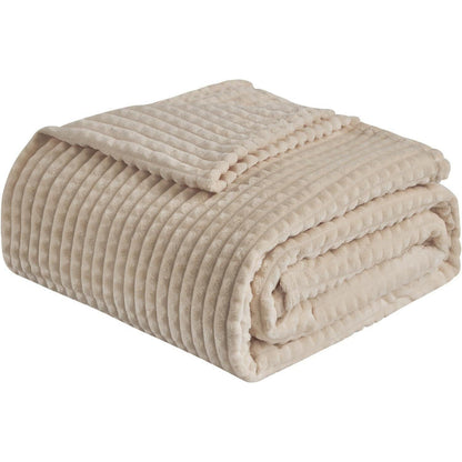 Bettdecke Kuscheldecke Flauschig 150 x 200 cm Beige