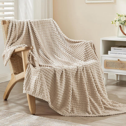 Bettdecke Kuscheldecke Flauschig 150 x 200 cm Beige