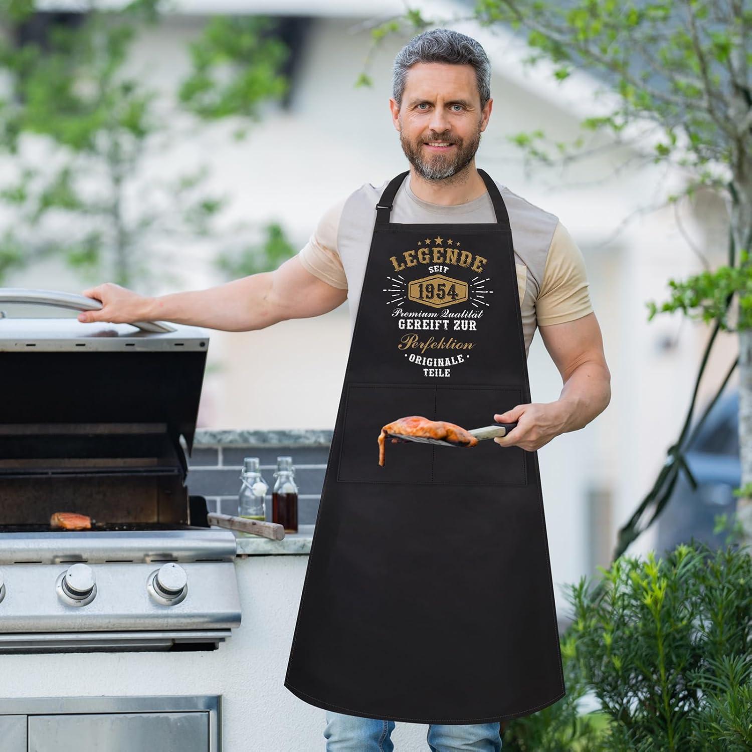 Grillschürze für Männer Lustig 70. Geburtstag Kochschürze Männer