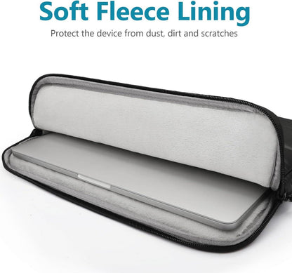 TECOOL Puffy 13,3 Zoll Laptop Hülle Tasche für MacBook Air Pro 13 M1 M2 M3 14 Zoll Schwarz