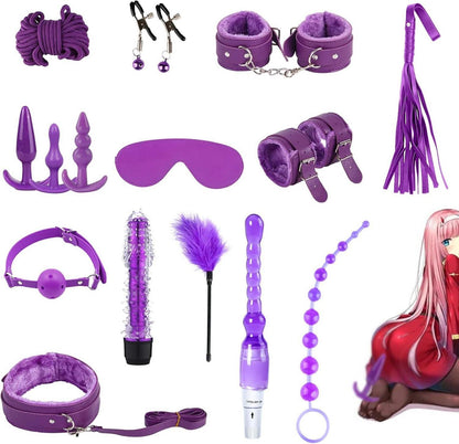 Bondage Set 15-teilig Sexspielzeug Fesselset BDSM Erotik Paare
