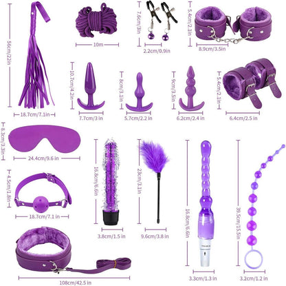 BDSM Bondage Set 15 Stück Sexspielzeug Handschellen