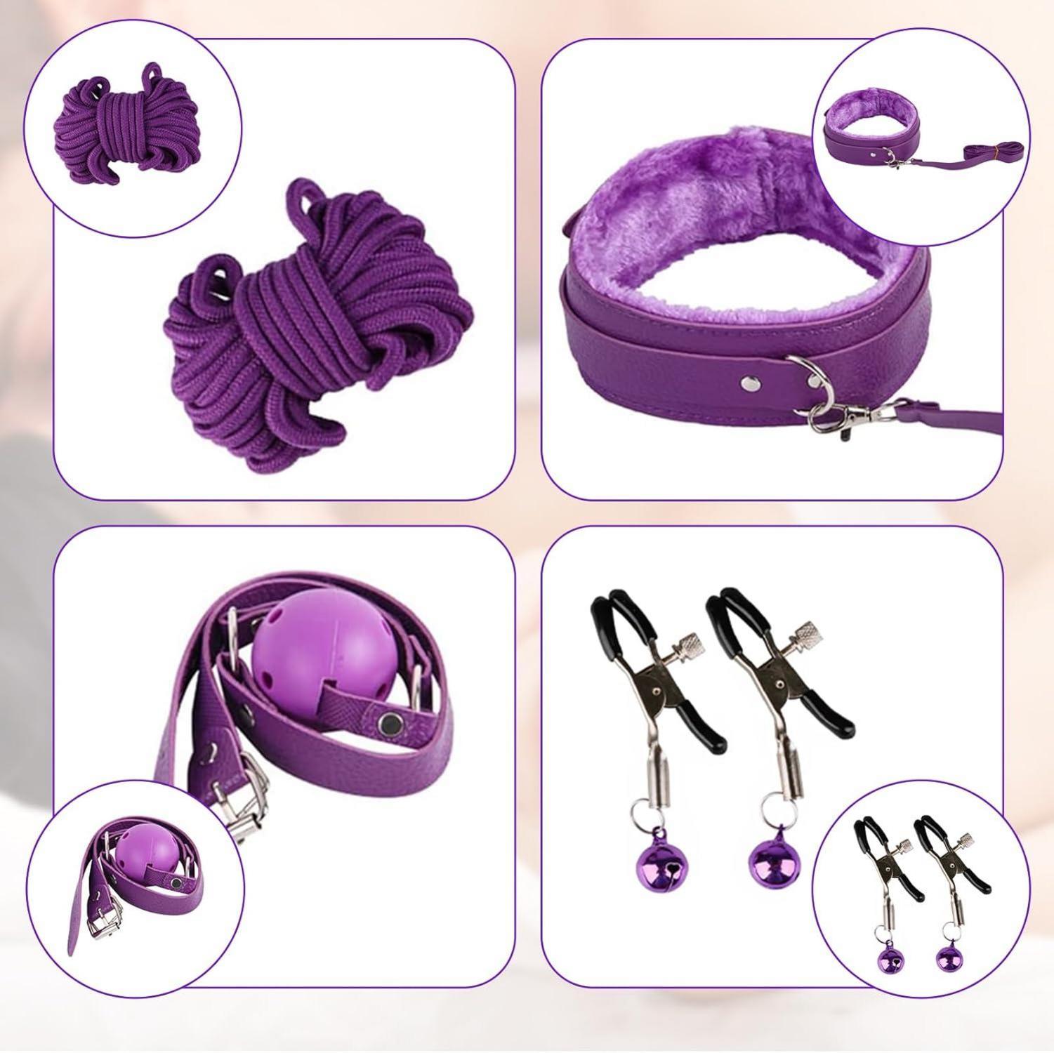 Bondage Set 15-teilig Sexspielzeug Fesselset BDSM Erotik Paare