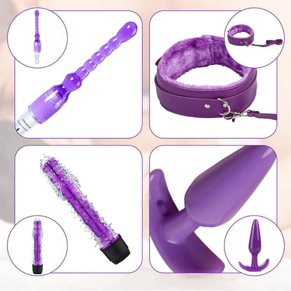 MEYDLL Bondage Set 15-teilig Fesseln Sex BDSM Handschellen Augenbinde Analplug erotisches Spielzeug