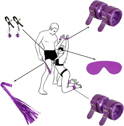 Bondage Set 15-teilig Fesseln Sexspielzeug Augenbinde Vibrator