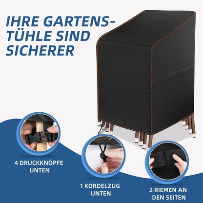 Gartenstuhl Abdeckung 420D Oxford Wasserdicht Winterfest 91x71x120cm