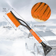 Auto Eiskratzer mit Besen 2-in-1 Schnee Entferner Orange