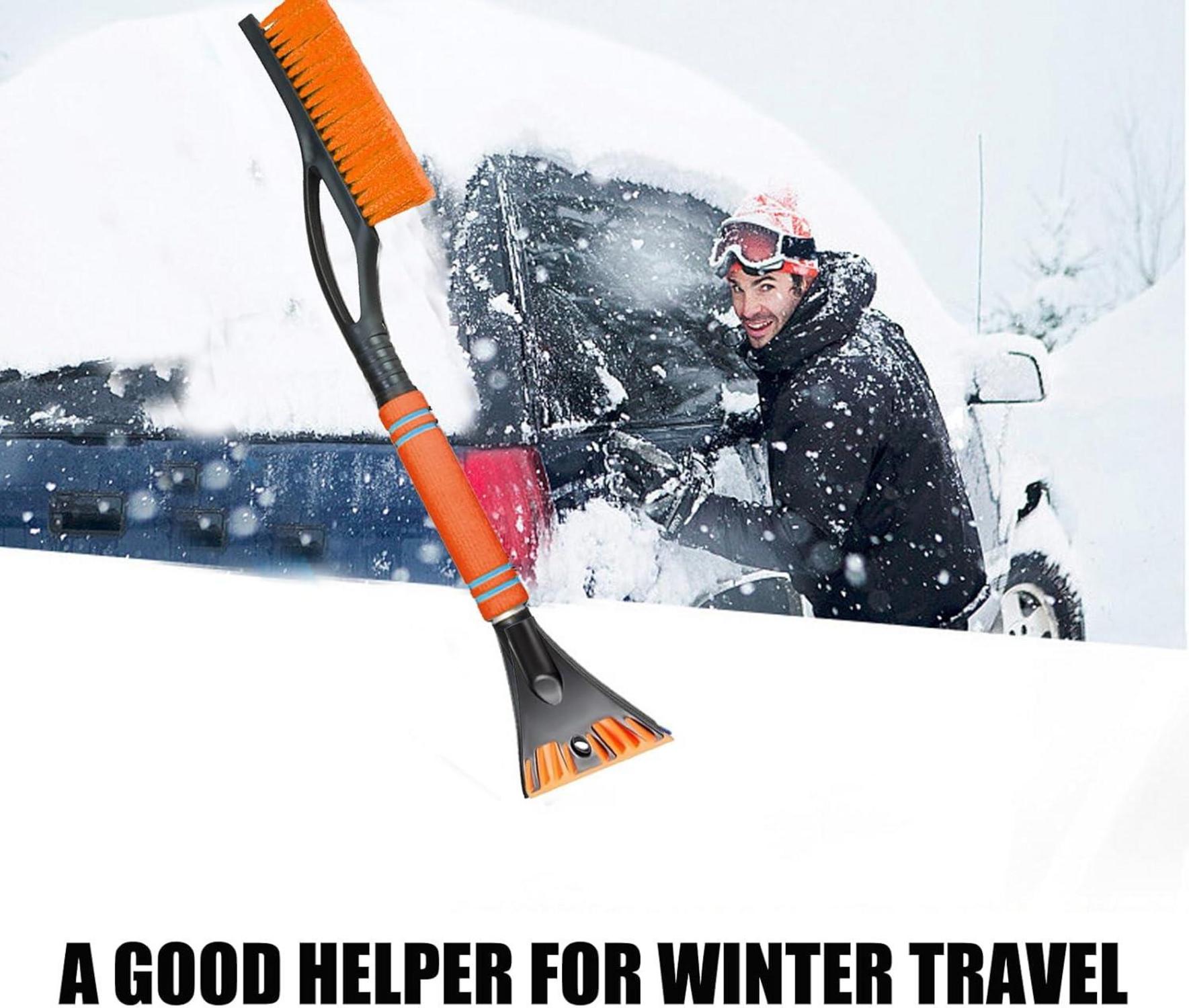 TKGEOUE 2in1 Auto Eiskratzer mit Besen - Effizientes Winter Auto