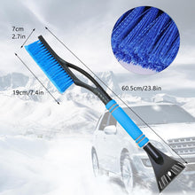 Auto Eiskratzer 2in1 Besen Eisschaber Blau ABS-mit
