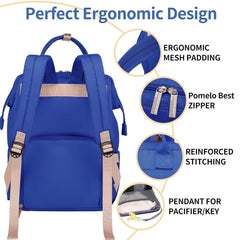 Pomelo Baby Wickelrucksack mit Wickelunterlage und isolierten Taschen