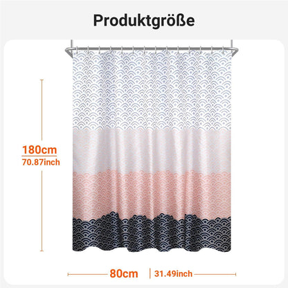 Duschvorhang Blume 80x180cm Antischimmel Textil Wasserdicht Polyester