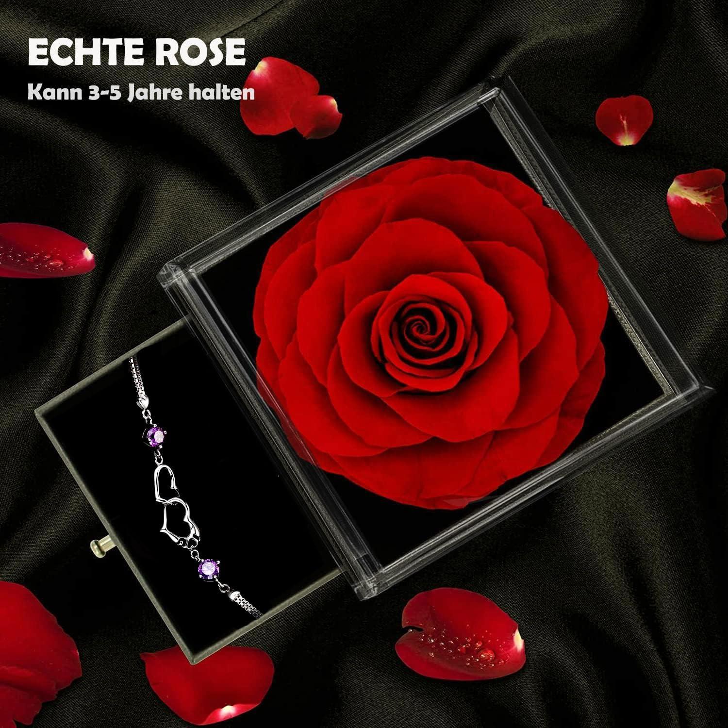 Ewige Echte Rosen Infinity Rosen Geschenkbox für Frauen