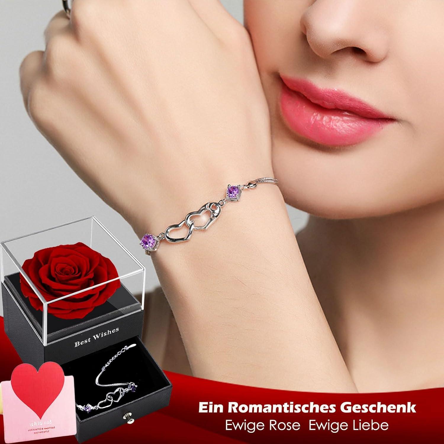Ewige Echte Rose Geschenkbox Infinity Rosen Frauen Muttertag Valentinstag