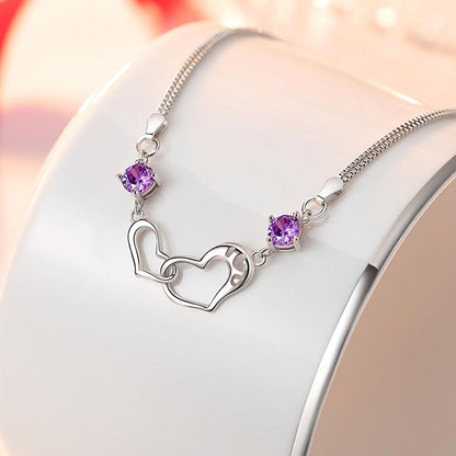 Infinity Rosen Geschenkbox für Frauen - Ewige Blumen Rose mit Violett