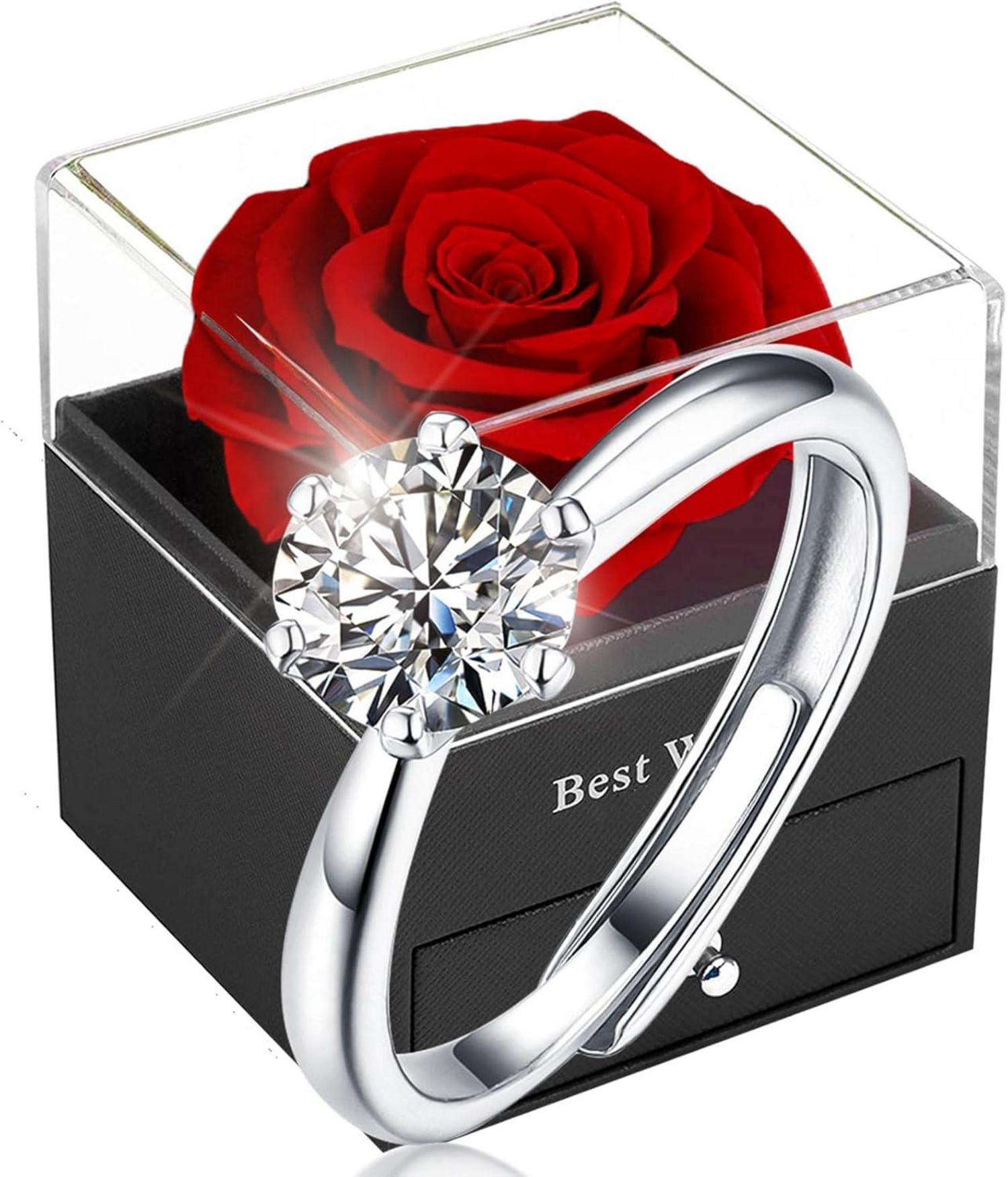 Ewige Rote Rose Infinity Rosen Box Konservierte Blumen