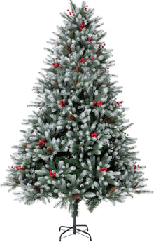 Künstlicher Weihnachtsbaum 150cm PE/PVC Tannenzapfen Beeren