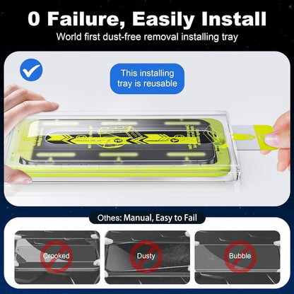 WSKEN iPhone 16 Plus/15 Plus Sichtschutz Panzerfolie 2.5D, 9H+ Gehärtet, Bläschenfrei - 2 Stück