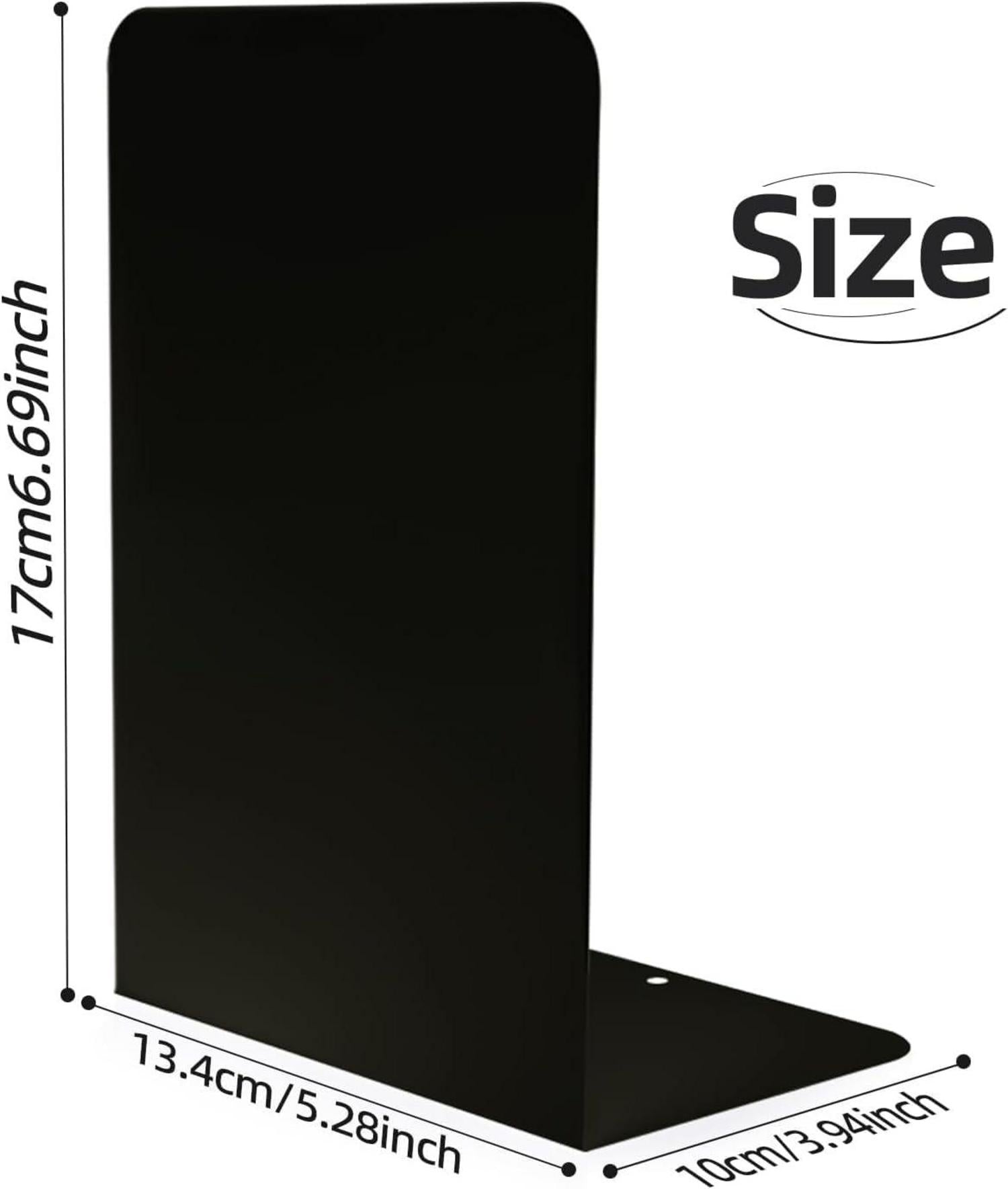Qualsen Metall Buchstützen 1 Paar Schwarz Vintage Bookends