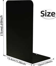 Qualsen Metall Buchstützen 1 Paar Schwarz Vintage Bookends