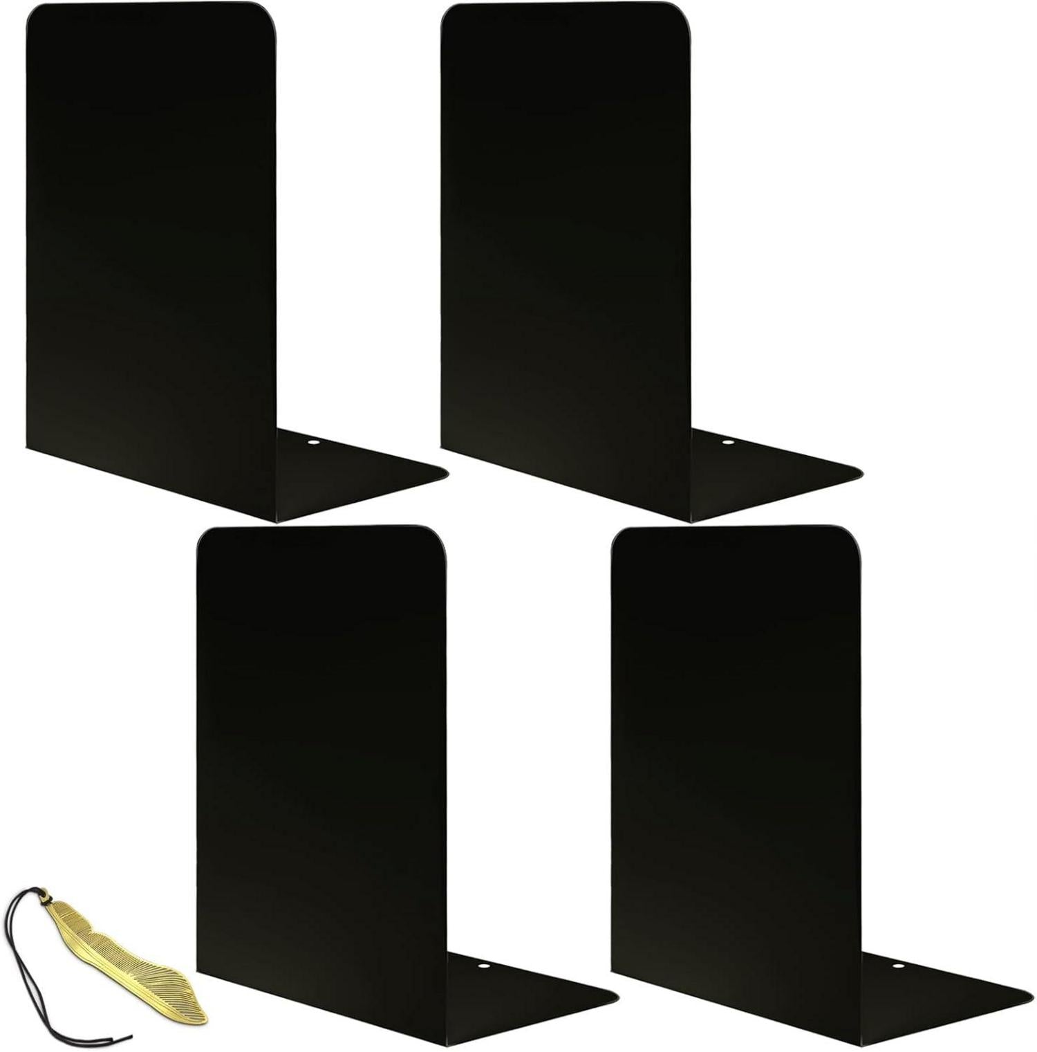 Qualsen Metall Buchstützen Set Vintage Schwarz 2 Paare