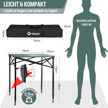 Aluminium Klapptisch mit Tragetasche