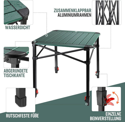 Klapptisch Aluminium Tragetasche Campingtisch Alu Faltbarer