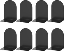 Robuste Metall Buchstützen Set 8 Stück Schwarz Bücherhalter