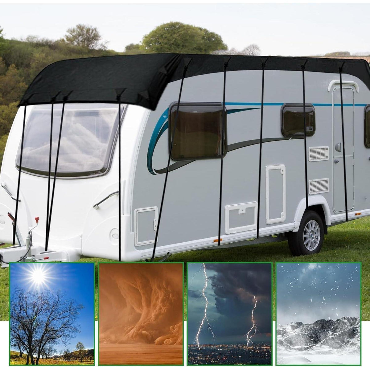 Wohnmobil Dachabdeckung 7,5 x 3m – Wasserdicht & UV-Schutz