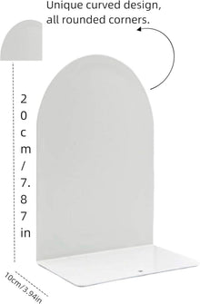 Deefongo 8 Stück Metall Buchstütze Weiß Schwere Buchstütze