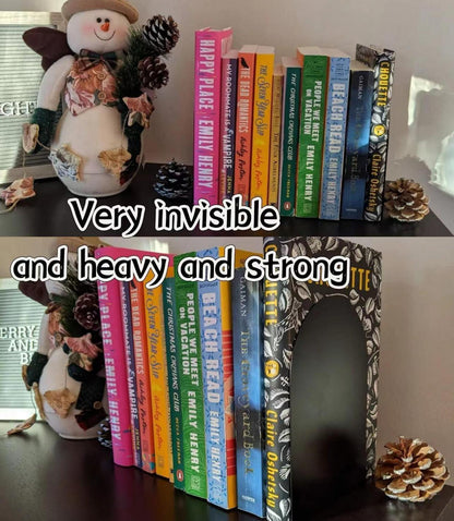 Buchstütze Metall Bücherhalter Bookends Schwarz 4er Set