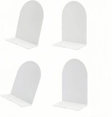 Moderne Weiße Buchstütze Metall 4 Stück Bookends Schwere Bücherhalter