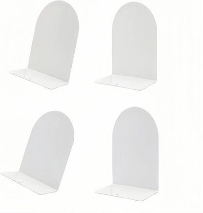 Moderne Weiße Buchstütze Metall 4 Stück Bookends Schwere Bücherhalter