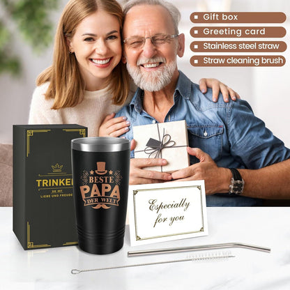 Personalisierter Vatertag Tasse Geschenk für Papa 20oz Edelstahlbecher