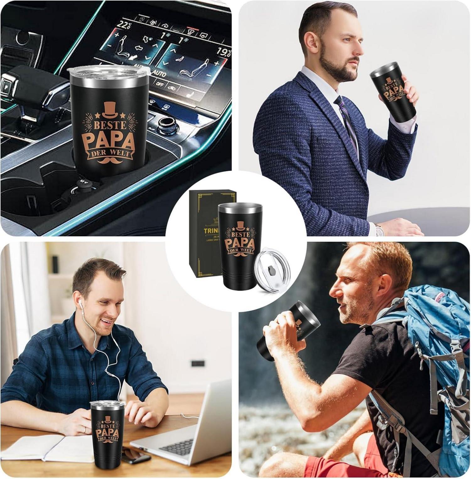 Tasse Geschenk Papa 20oz Travel Mug Edelstahl Becher Väter Weihnachten