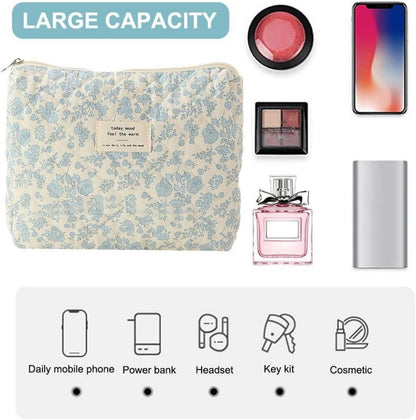GSenhui 3er Kosmetiktasche Set Blumenmuster Damen Kulturtasche Beauty Bag