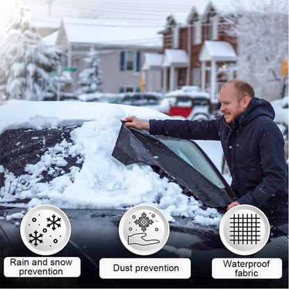 Frontscheibenabdeckung Auto Magnet Fixierung Winter 215x155cm