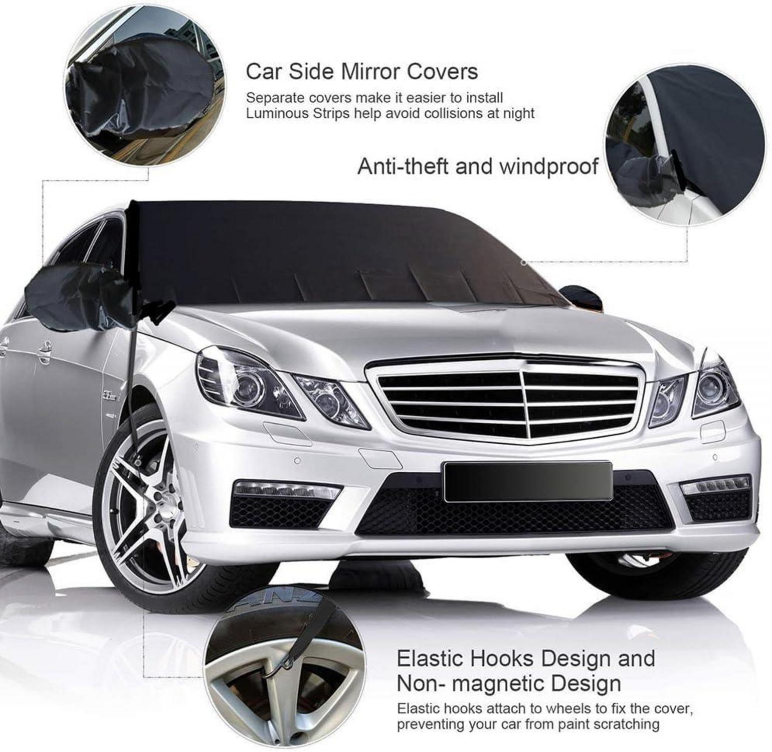 Roysmart Frontscheibenabdeckung Auto Magnet Eisschutz Frostabdeckung 215x155cm