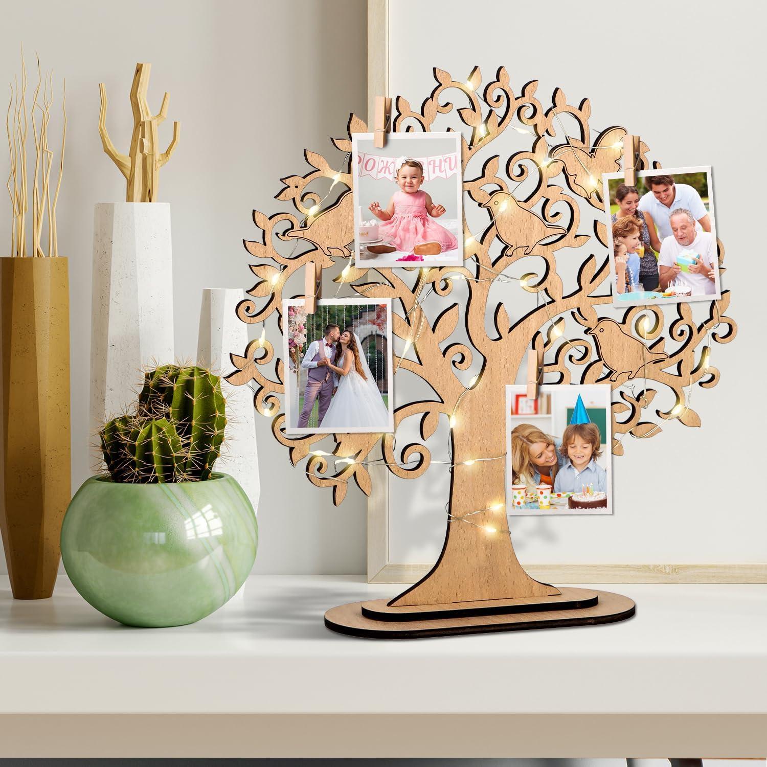 LED Geldbaum Holz Geschenk Geburtstag Hochzeit Männer Frauen