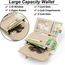 Damen Geldbeutel aus Veganem Leder mit Kartenfächer und